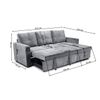 Sofa Cama Chaise Longue Pau 215cm Gris Claro