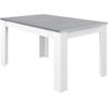 Mesa Extensible Madera Aglomerada 140-190 X 90 X 78 Cm Kendra Color Blanco Cemento