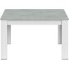 Mesa Extensible Madera Aglomerada 140-190 X 90 X 78 Cm Kendra Color Blanco Cemento