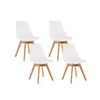 Silla Estilo Nordico Blanco, 4 Unidades