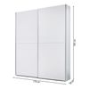 Armario 2 Puertas Correderas Time Blanco Y Cambria 196x170x59 Cm