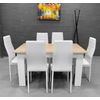 Pack Mesa De Comedor O Cocina Admiral + 4 Sillas En Polipiel/metal C05