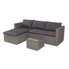 Sofa Chaise Longue De Ratan + Mesa. Modelo Ms029-1-gr, Muebles De Jardin Y Terraza