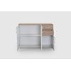 Comoda Aparador Joana 3 Puertas Y 2 Cajones Blanco Y Cambria 120x82 Cm