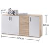 Comoda Aparador Bobby 160x82cm. 3 Puertas Y 4 Cajones