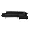 Sofa Chaise Longue Rinconera New Daniela 254cm Negro, Chaise Derecho