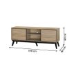 Mueble Bajo Tv 2 Puertas Dn, Blanco 150x60 Cm