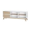 Mueble Bajo Tv Dn Cabinet 2 Cajones, Blanco 151x53 Cm