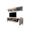 Conjunto Muebles De Salon Barcelona, Blanco Y Cambria 180x51 Cm