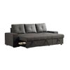 Sofa Cama Chaise Longue Flex, Negro 246cm