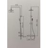 Columna De Ducha, Conjunto Monomando Barra De Baño - Serie Dinamarca Negro Mate - Bdr031/ng  - Marca Mice / Imex