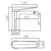 Grifo Monomando De Bidet, Griferia Wc, Agua Fria/caliente - Serie Dinamarca Cromo - Bdr031-2  - Marca Mice / Imex