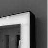 Espejo Led Para Baño - Espejo Retroiluminado, Triled- Blanco Frío/natural/cálido Sensor Antivaho/on-off, Marco De Aluminio Color Negro 120x80 Cm