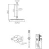 Conjunto De Ducha Empotrado Techo - Kit Monomando De Ducha Para Baño De 2 Vias - Serie Tivoli Oro Cepillado - Gpt039/oc  - Marca Mice / Imex