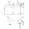 Grifo Empotrado De Lavabo Monomando, Griferia Baño Para Agua Frio/caliente - Serie Monza Oro Cepillado Glm039/oc   - Marca Mice / Imex