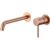 Grifo Empotrado De Lavabo Monomando, Griferia Baño Para Agua Frio/caliente - Serie Monza Oro Rosa Cepillado - Glm039/orc   - Marca Mice / Imex