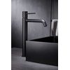 Grifo Monomando De Lavabo Caño Alto Fabricado En Latón - Griferia Baño Serie Monza - Negro Mate - Bdm039-3ng  - Marca Mice / Imex