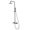 Columna De Ducha Con Monomando Integrado De Acero Inoxidable - Rociador Extraplano - Griferia Baño Serie Monza - Black Gun Metal- Bdm039/bgm  - Marca Mice / Imex