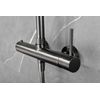 Columna De Ducha Con Monomando Integrado De Acero Inoxidable - Rociador Extraplano - Griferia Baño Serie Monza - Black Gun Metal- Bdm039/bgm  - Marca Mice / Imex