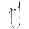 Griferia Baño Y Ducha, Grifo Monomando De Bañera Con Caño Serie Monza Black Gun Metal - Color Gris Muy Oscuro Satinado - Bdm039-4bgm  - Marca Mice / Imex