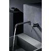 Grifo Empotrado De Lavabo Monomando, Griferia Baño Pata Agua Frio/caliente - Serie Monza Black Gun Metal Glm039/bgm - Color Gris Muy Oscuro Satinado  - Marca Mice / Imex