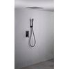 Conjunto Termostatico Empotrado Techo Negro Mate Duchas Empotrables Volga Get015/ng  - Marca Mice / Imex