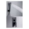 Conjunto Termostatico Empotrado Techo Negro Mate Duchas Empotrables Volga Get015/ng  - Marca Mice / Imex