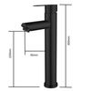 Grifo Lavabo Caño Alto Negro Altadat Coal Grifers