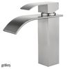 Grifo Lavabo Caño Bajo Acero Cepillado Episco Hibera Grifers