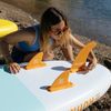 Quilla Paddle Surf 3 Uds Con Cuña De Seguridad Huiike | Aleta Paddle Surf Desmontable, Estabilidad, Naranja