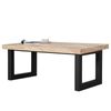 Mesa Centro Madera Miroytengo Elevable 120x60 Cm -roble/negro