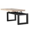 Mesa Centro Madera Miroytengo Elevable 120x60 Cm -roble/negro