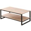 Mesa Centro Wilson Madera Miroytengo 120x60x45-60 Cm - Roble Y Negro