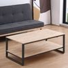 Mesa Centro Wilson Madera Miroytengo 120x60x45-60 Cm - Roble Y Negro