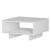 Mesa De Centro Capuchino Color Blanco 60x32x60cm Comedor