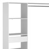 Vestidor Abierto Modular Custom Melamina Miroytengo Módulo D Color Blanco Doble Montaje 160x180cm Dormitorio