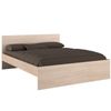 Cama De Dormitorio John 160x200 - Roble Brooklyn Y Negro