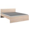 Cama De Dormitorio John 160x200 - Roble Brooklyn Y Negro