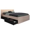 Pack Dormitorio John Melamina 160x200cm - Color Roble Brooklyn Y Negro