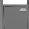 Mueble Auxiliar Cocina Microondas Color Gris Con Tapa Roble 58x95 Cm