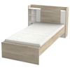 Cama Life Melamina Miroytengo Con Cabecero  - Roble Y Blanco