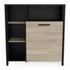 Mueble Microondas Industriale Para Cocina Roble Krokberg Y Negro 96x101cm