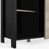 Mueble Microondas Industriale Para Cocina Roble Krokberg Y Negro 96x101cm