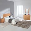 Pack Muebles De Dormitorio Clásica Color Cerezo Cabecero, Mesitas, Cómoda Y Espejo