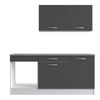 Cocina Block Eko Melamina Miroytengo 180 Cm - Blanco Y Gris