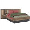 Cama Ottawa Con Cajones Y Mesitas 135-140x190 Melamina- Roble Authe Y Negro