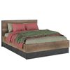 Cama Ottawa Con Cajones Y Mesitas 135-140x190 Melamina- Roble Authe Y Negro