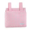 Bolsa Organizadora Para Carro De Bebé Mi Bollito Rosa Vichy 10 X 35 X 35 Cm