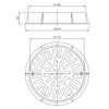 Reja Para Desagüe En Acero Inoxidable  Ø200mm