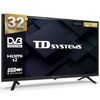 Televisor 32 Pulgadas Hd, Usb Grabador Reproductor, Sintonizador Digital Dvb-t2/c/s2 - Td Systems Prime32c19h